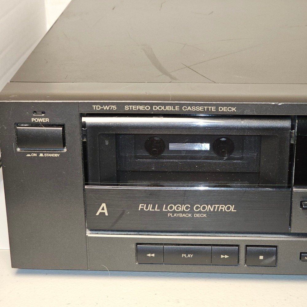 JVC TD-W75 Stereo Double Cassette Deck Dolby B-C NR Full Logic Control Black - Picture 10 of 10